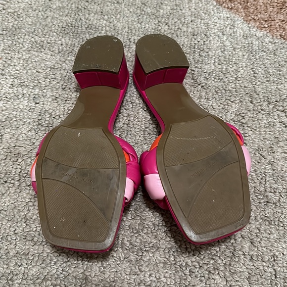 Marc Fisher Magenta/Pink/Orange Braided Strap Kitten Heels Size 8.5 - Picture 4 of 4